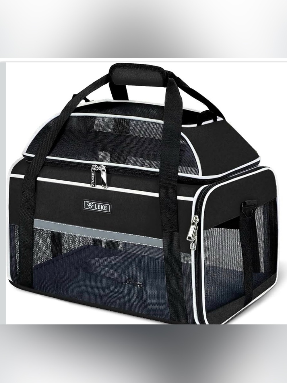 Black Men’s Travel & Pet Carrier Tote Bag